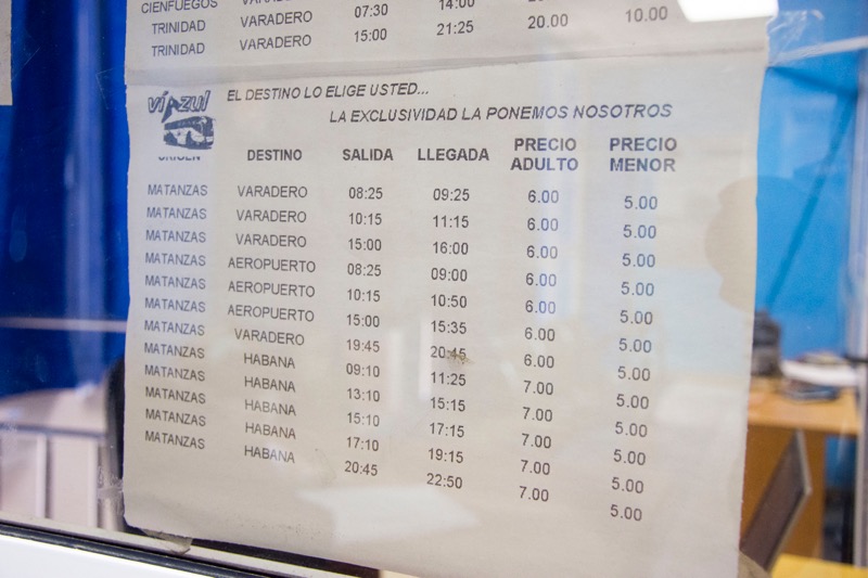 【バラデロ】ビアスールのバス時刻・料金表