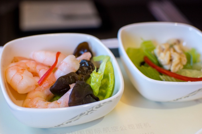 中国国際航空ビジネスクラス｜北京→クアラルンプールの機内食